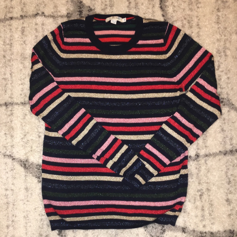 Boden glitter stripe sweater